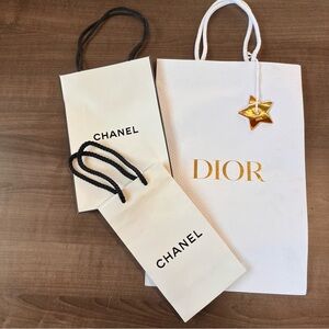 Dior and Chanel gift bags